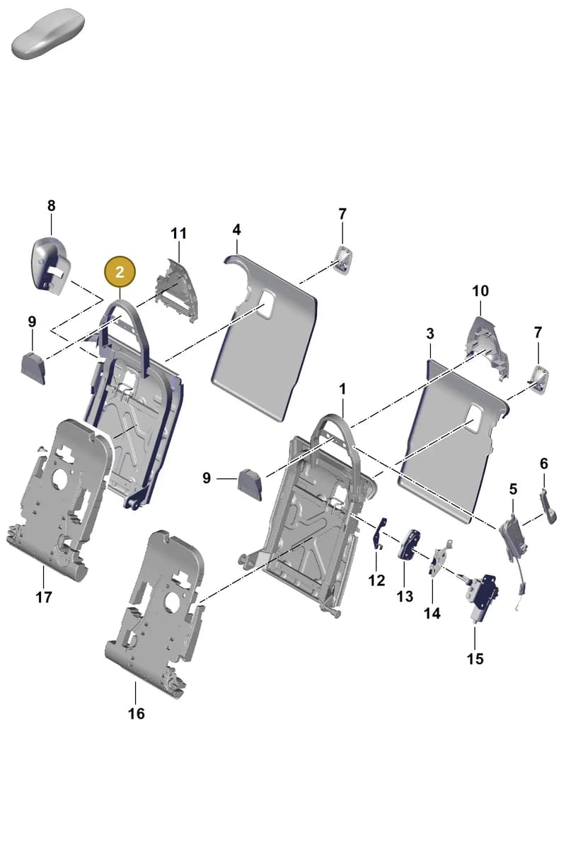 971885046D — Porsche Panamera (2023-2025) diagram p62818015, position 2