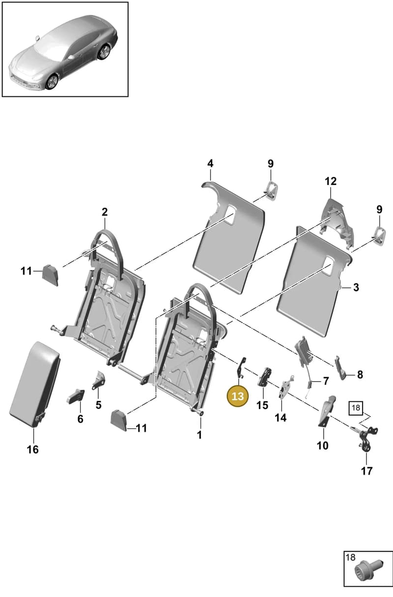 971885281 — Porsche Panamera (2020-2023) diagram p49818010, position 13