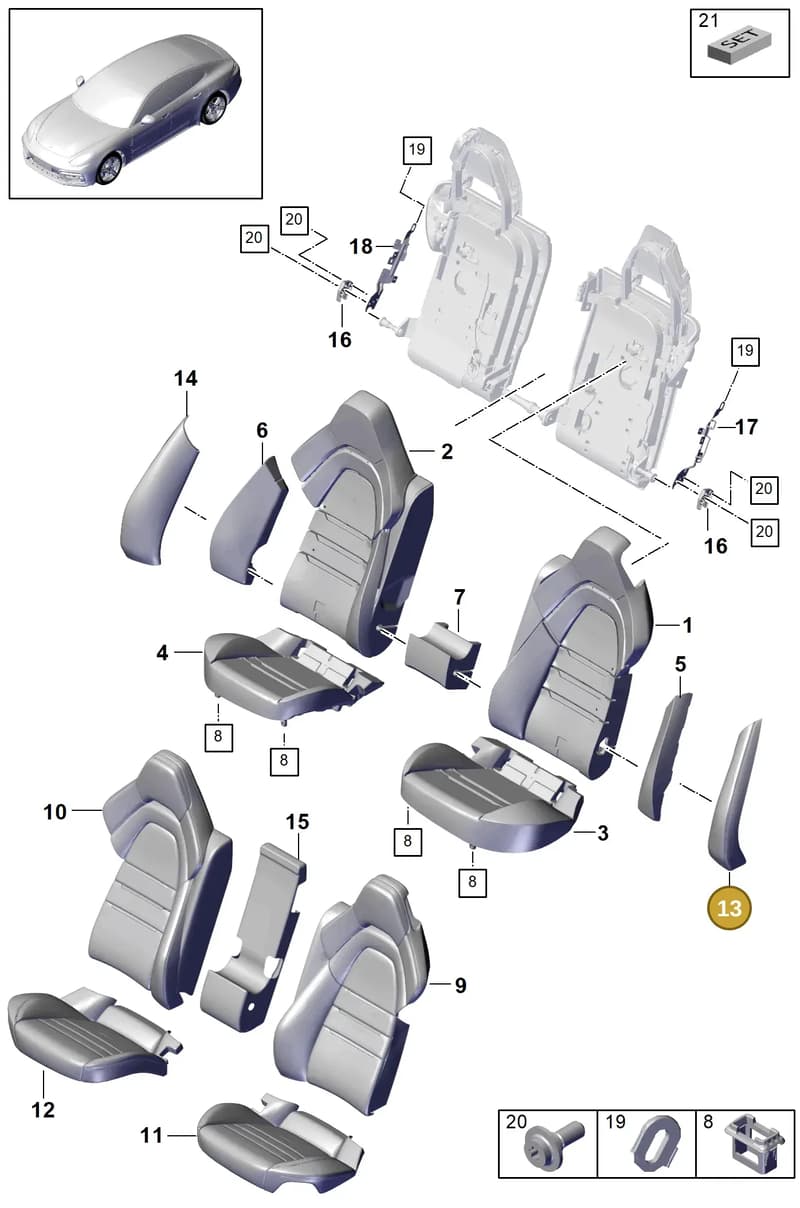 971885281 — Porsche Panamera (2020-2023) diagram p49818020, position 13