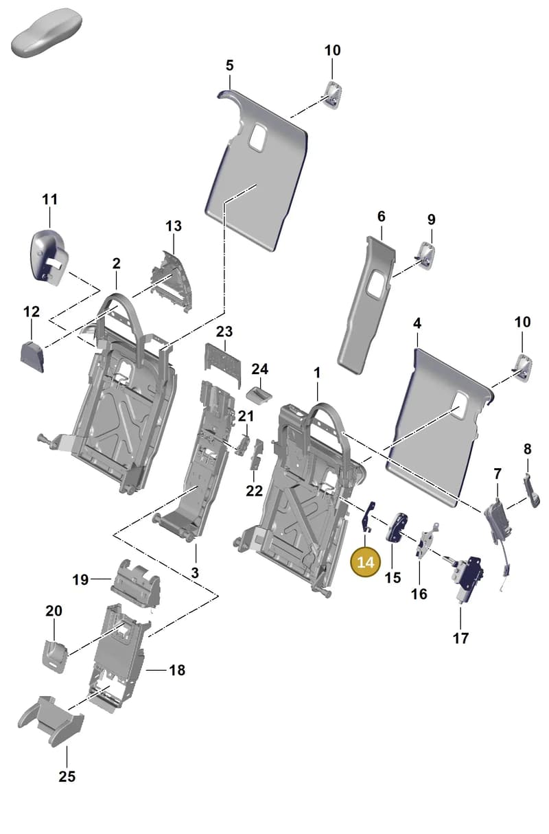 971885281 — Porsche Panamera (2023-2025) diagram p62818020, position 14