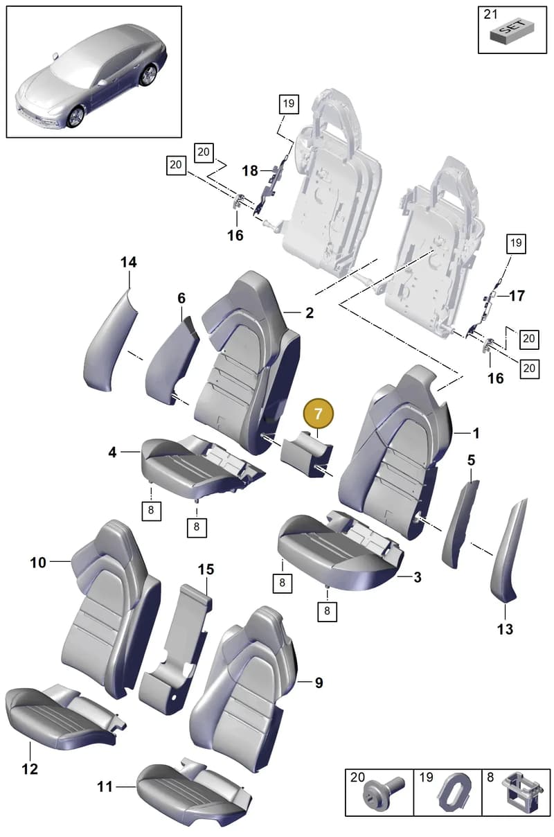 971885385B — Porsche Panamera (2020-2023) diagram p49818020, position 7