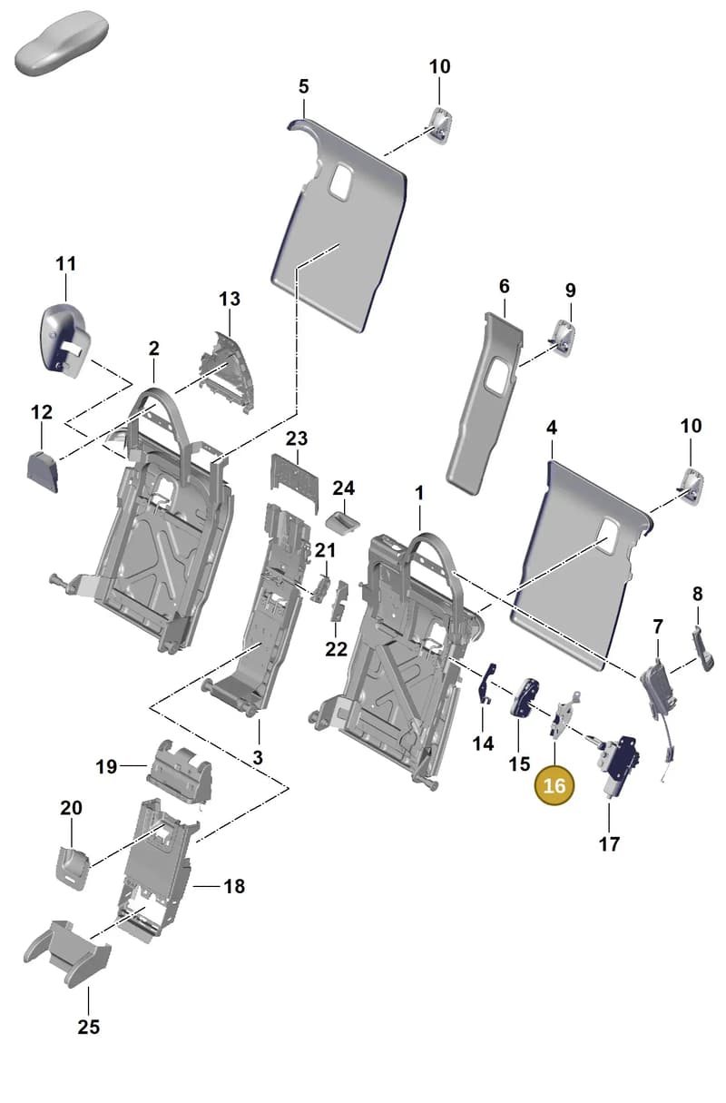 971885573A — Porsche Panamera (2023-2025) diagram p62818020, position 16