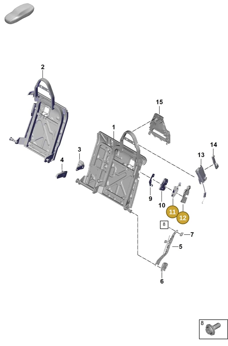 971885574A — Porsche Panamera (2023-2025) diagram p62818000, position 11+12