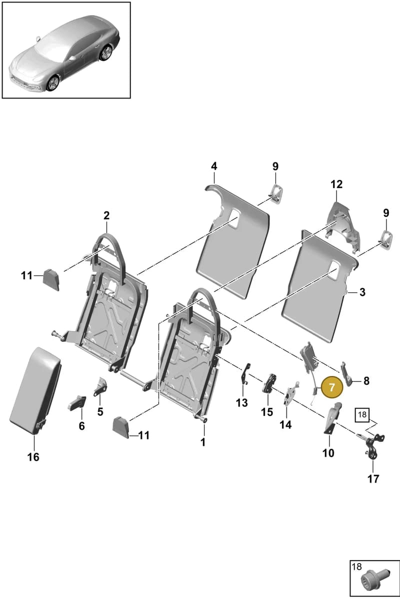 971885681AGT8 — Porsche Panamera (2020-2023) diagram p49818010, position 7