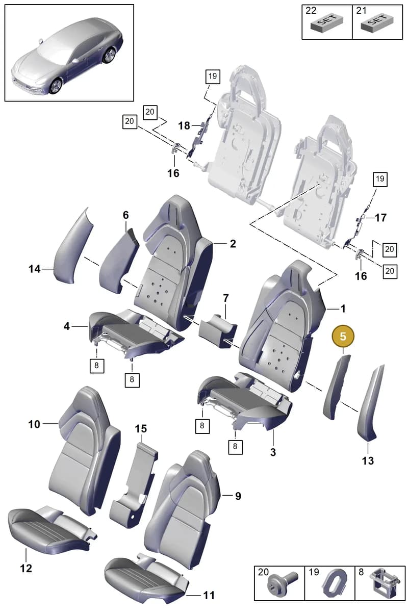 971885891Q — Porsche Panamera (2020-2023) diagram p49818030, position 5