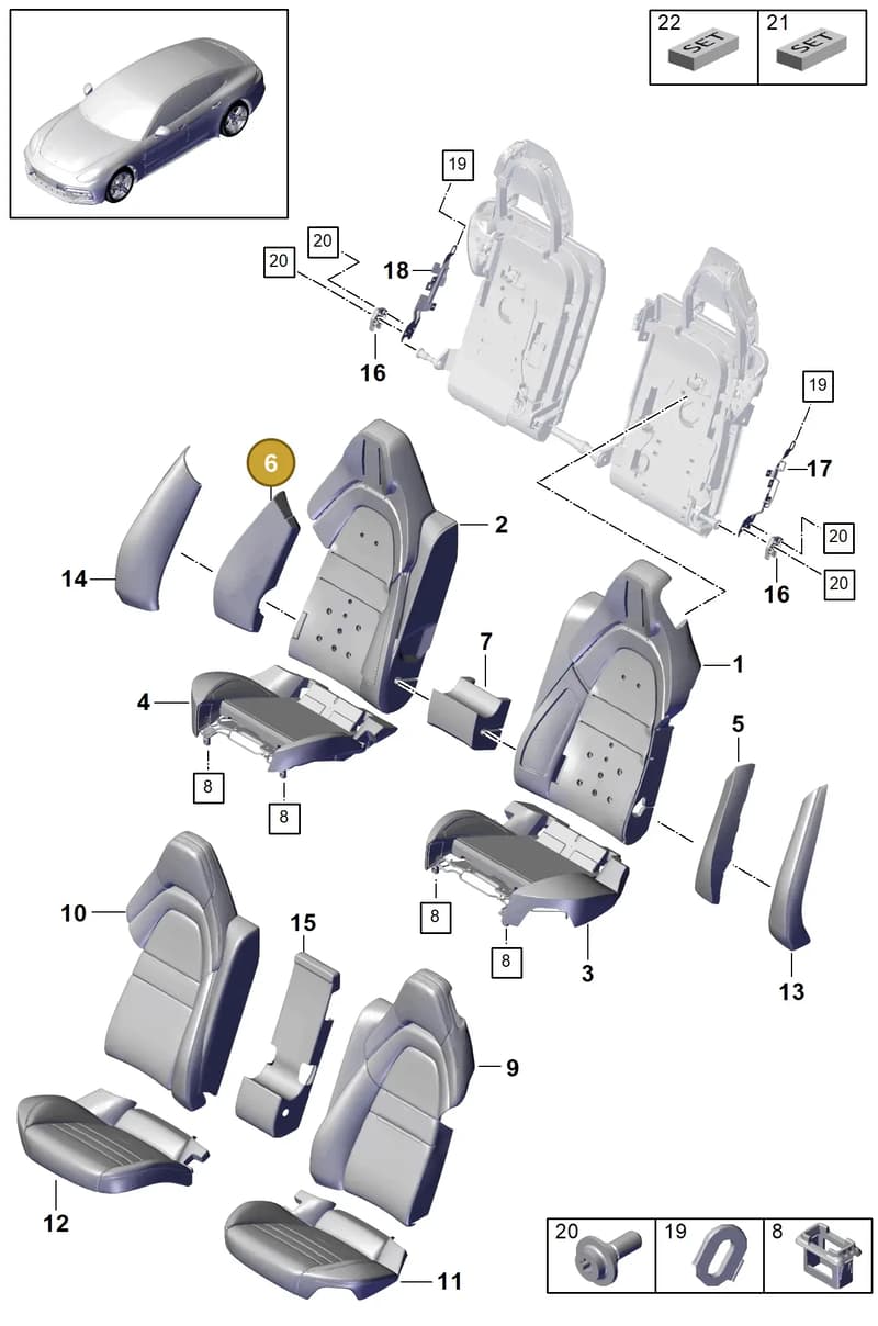 971885892T — Porsche Panamera (2020-2023) diagram p49818030, position 6
