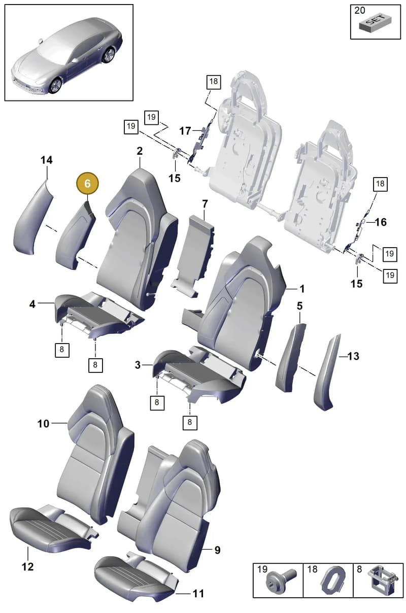971885892T — Porsche Panamera (2020-2023) diagram p49818000, position 6