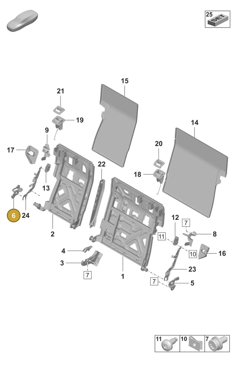 971886174B — Porsche Taycan Sport Turismo (2019-2024) diagram p56818020, position 6