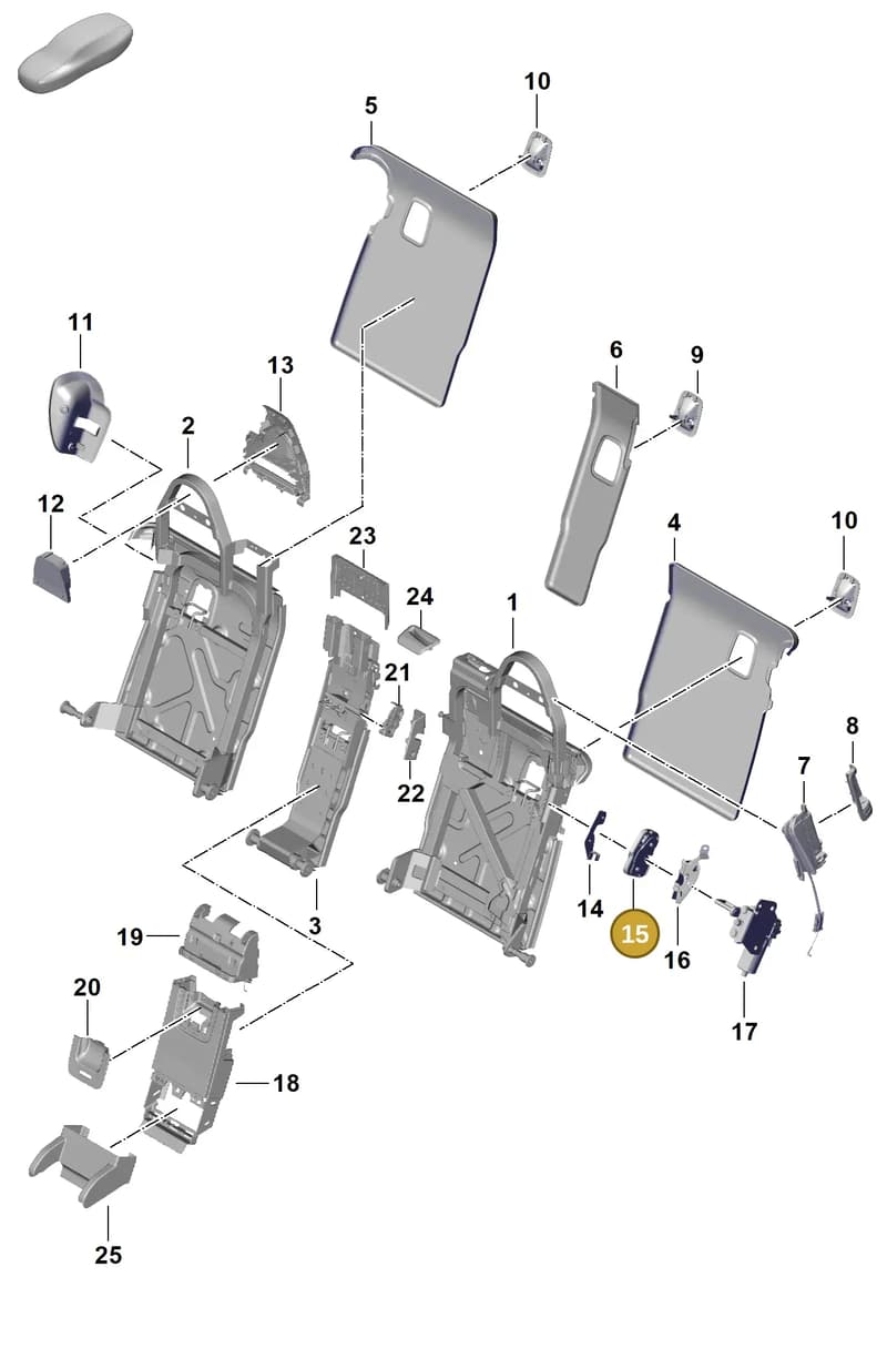 971886482A — Porsche Panamera (2023-2025) diagram p62818020, position 15