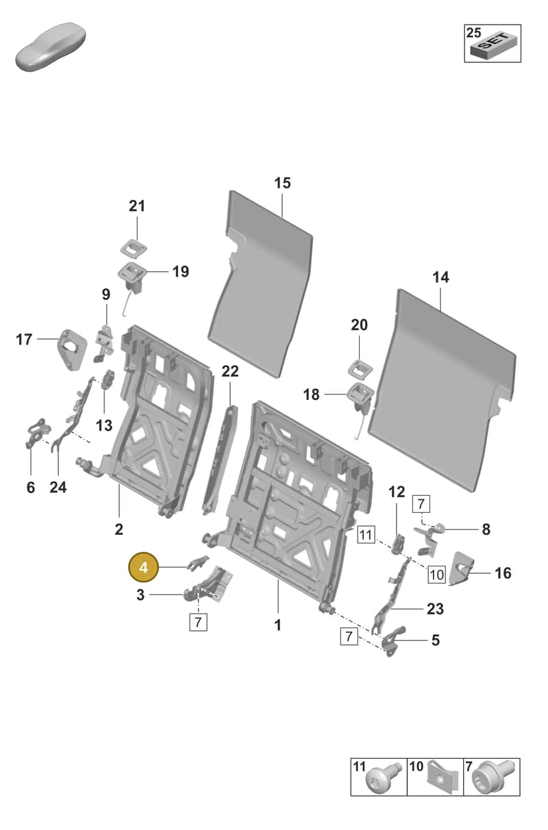 971886617B — Porsche Taycan Sport Turismo (2019-2024) diagram p56818020, position 4