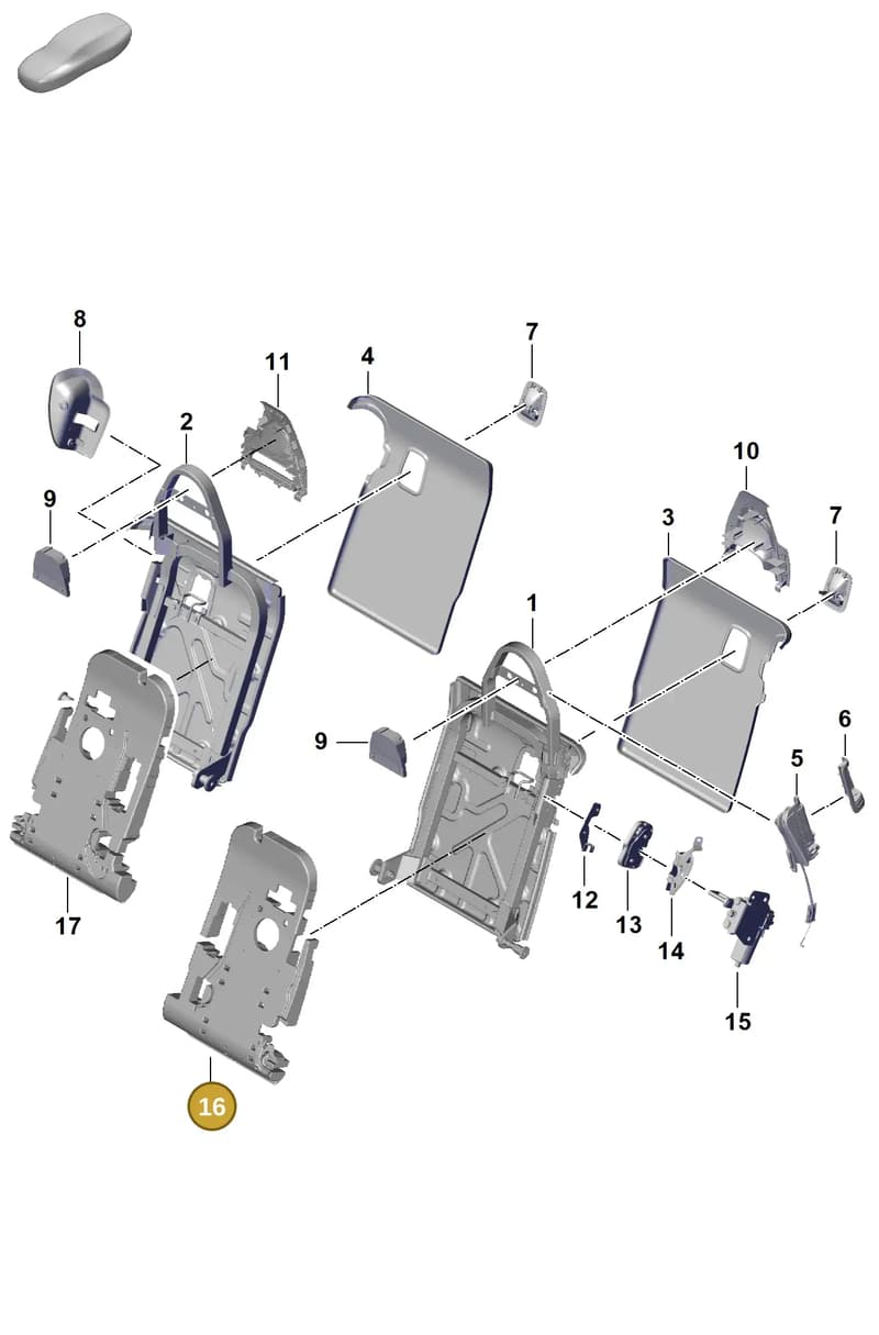 971886909B — Porsche Panamera (2023-2025) diagram p62818015, position 16
