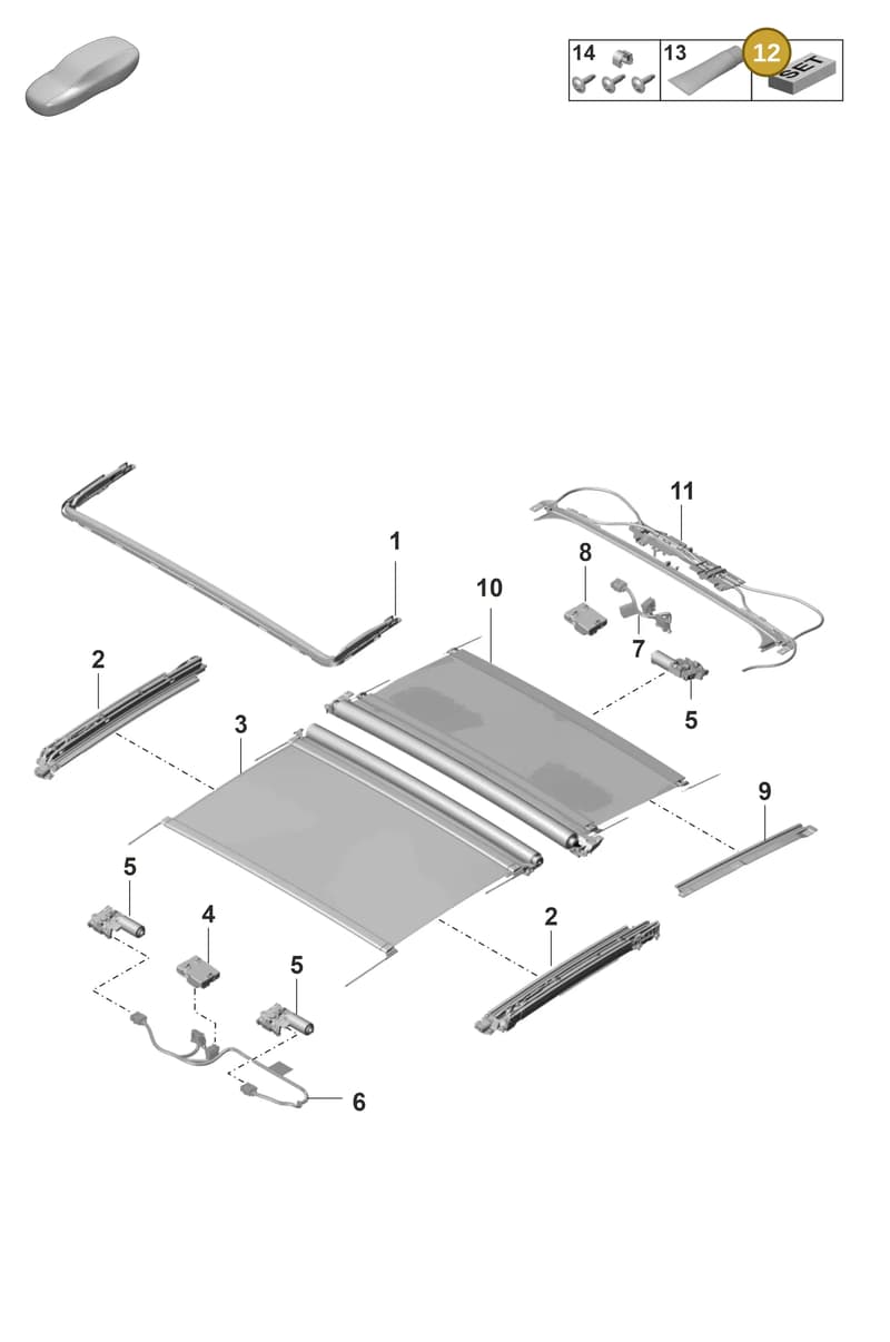 971898011 — Porsche Panamera (2023-2025) diagram p58811050, position 12