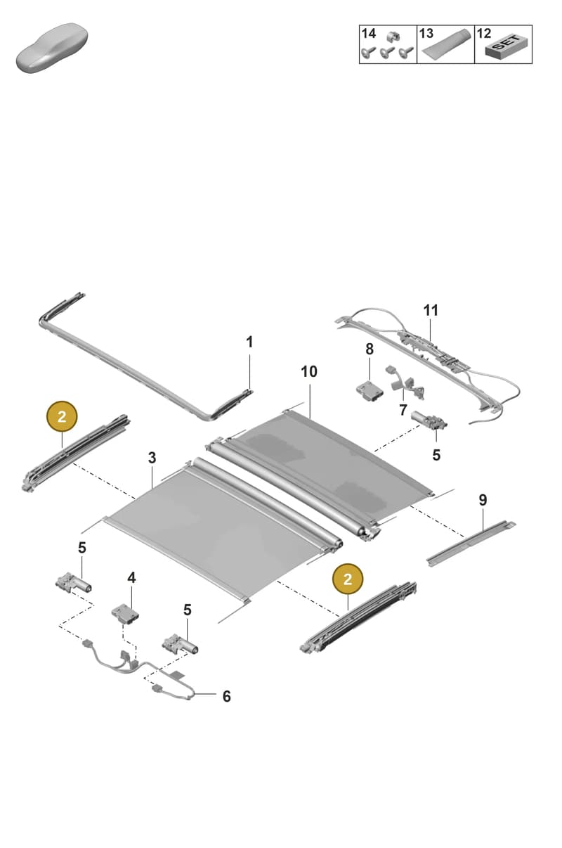 971898021 — Porsche Panamera (2023-2025) diagram p58811050, position 2