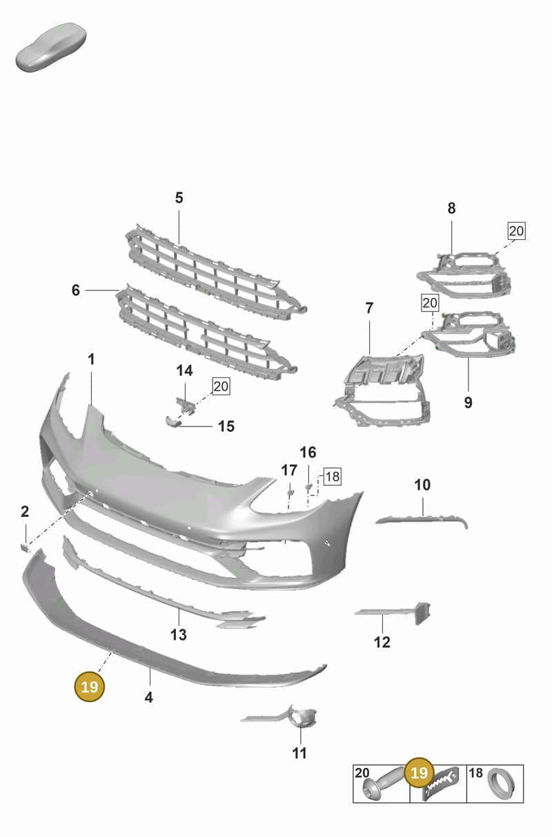 971898031 — Porsche Panamera (2020-2023) diagram p58802010, position 19