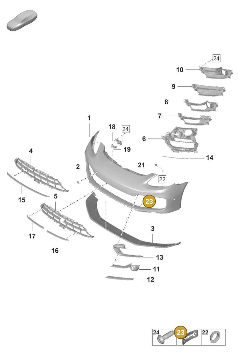971898031 — Porsche Panamera (2020-2023) diagram p58802020, position 23