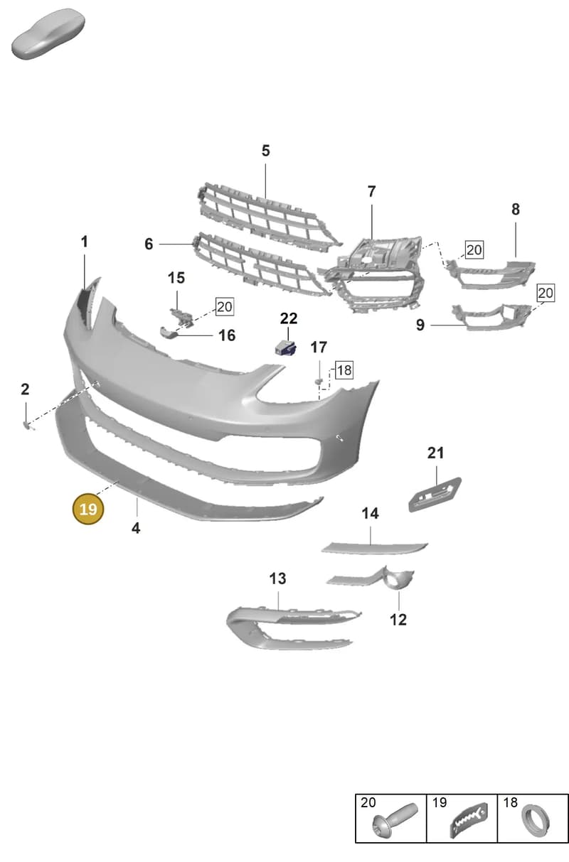 971898031 — Porsche Panamera (2020-2023) diagram p58802000, position 19