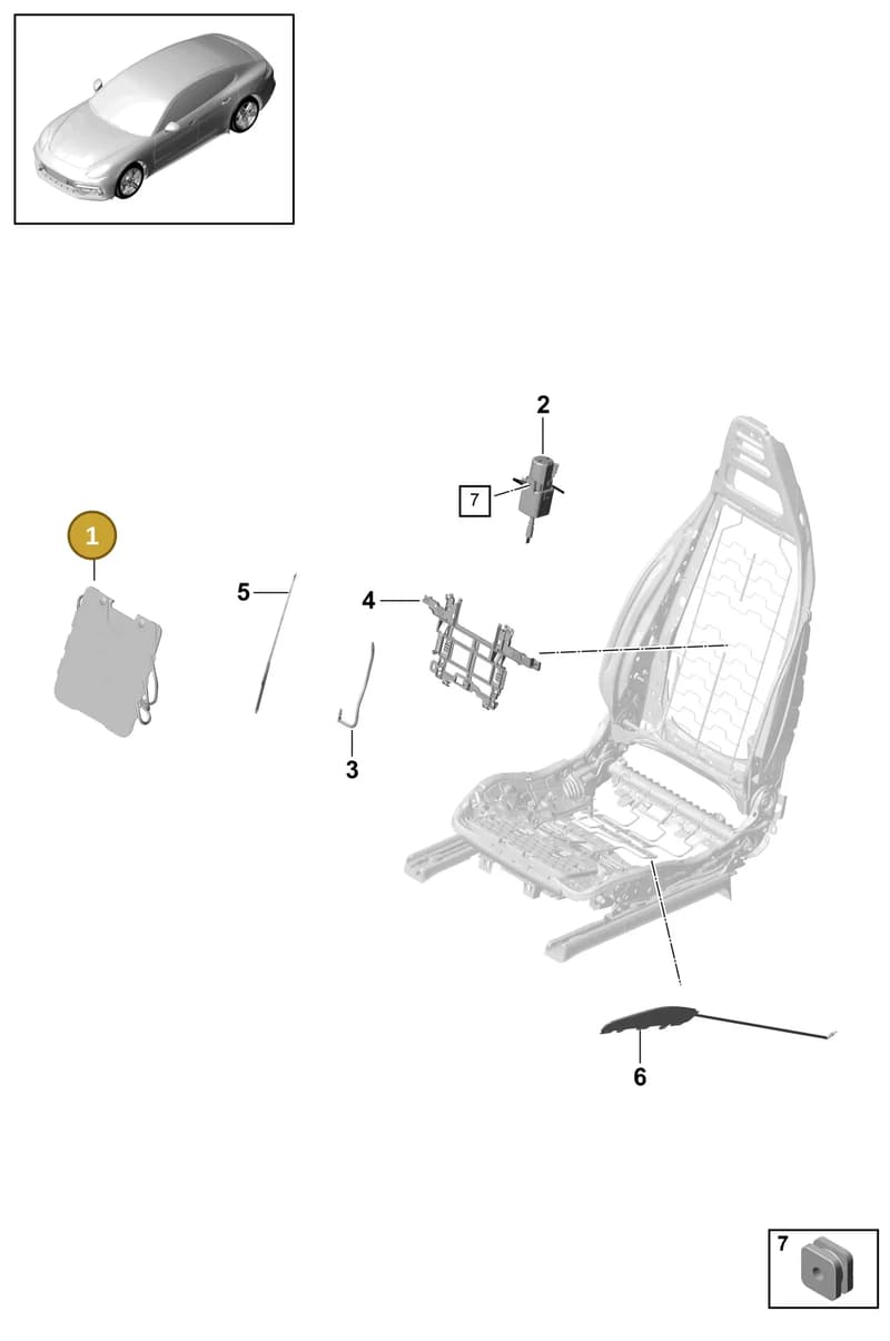 971898038A — Porsche Panamera (2016-2020) diagram p49817090, position 1