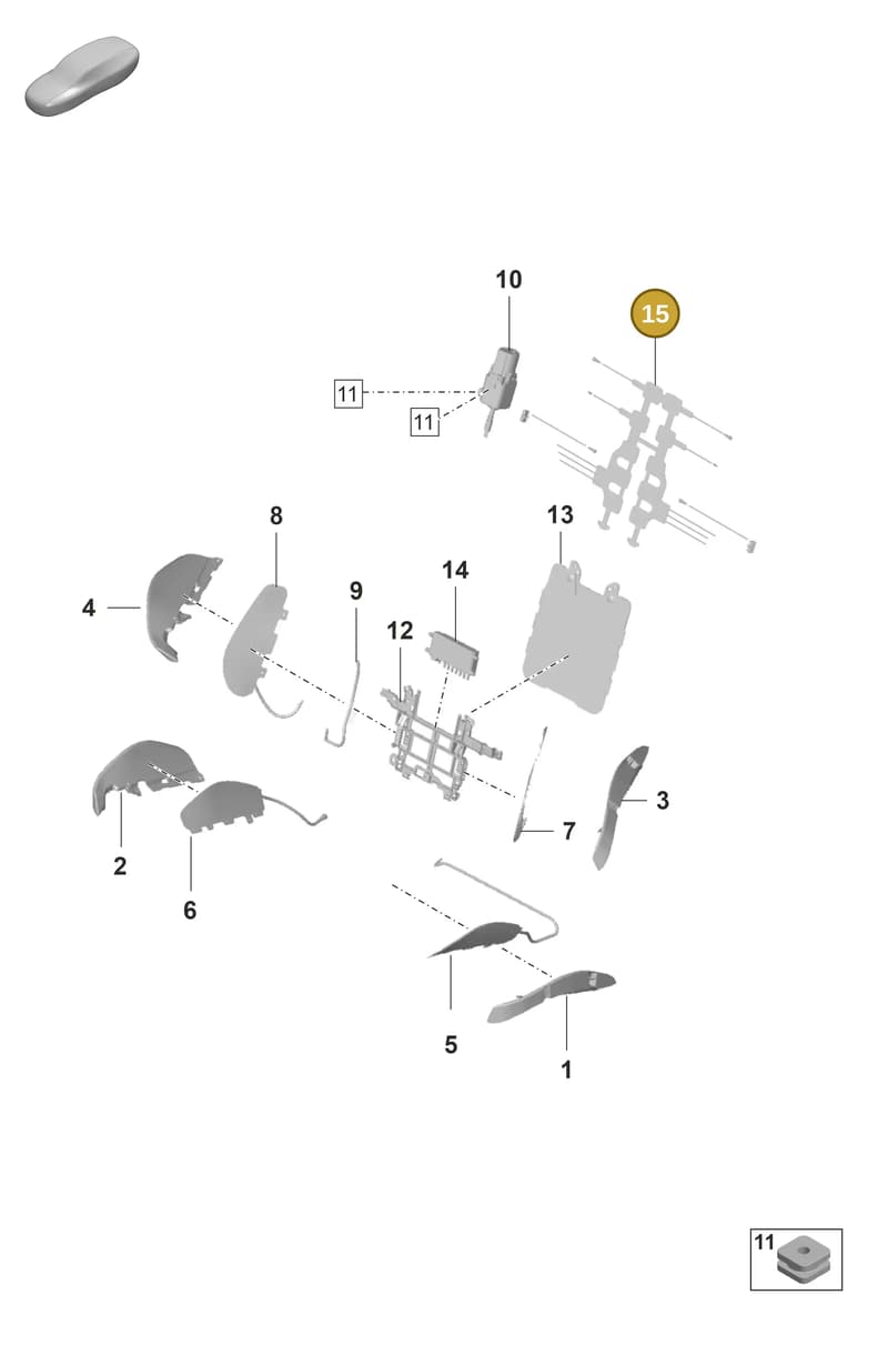 971898038B — Porsche Panamera (2020-2023) diagram p58817620, position 15