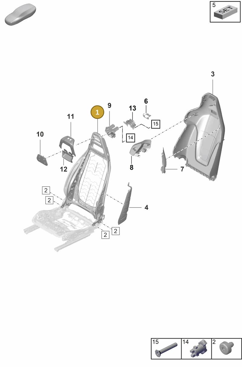 971898039A — Porsche Taycan Sport Turismo (2019-2024) diagram p56817020, position 1
