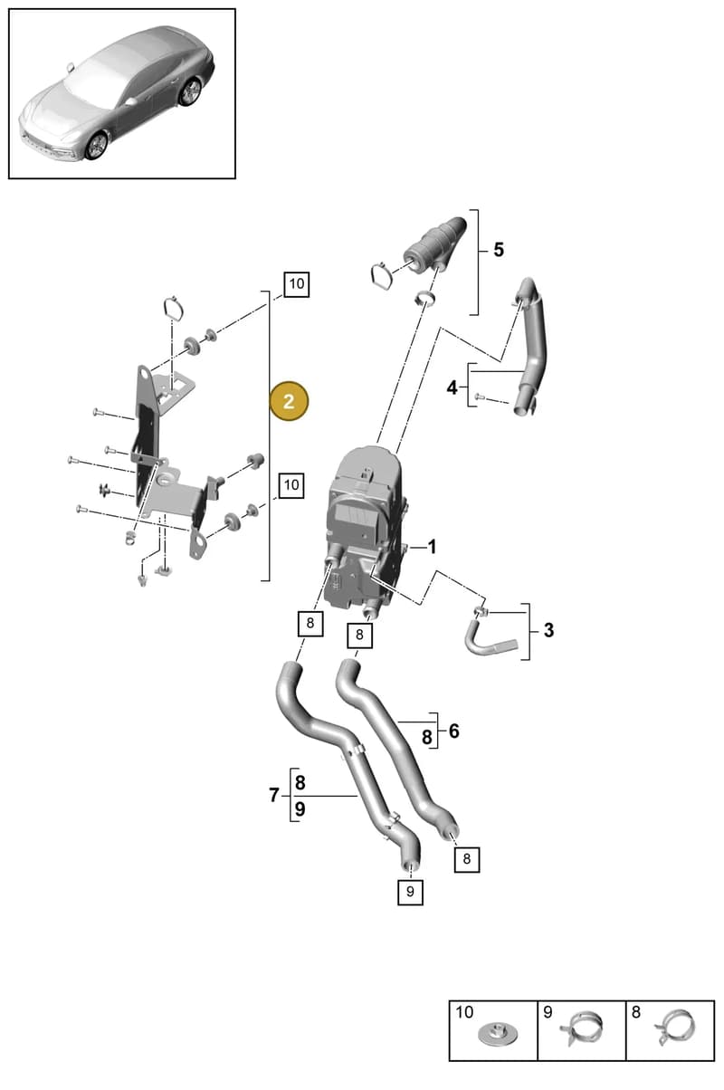 971898101 — Porsche Panamera (2016-2020) diagram p49813060, position 2