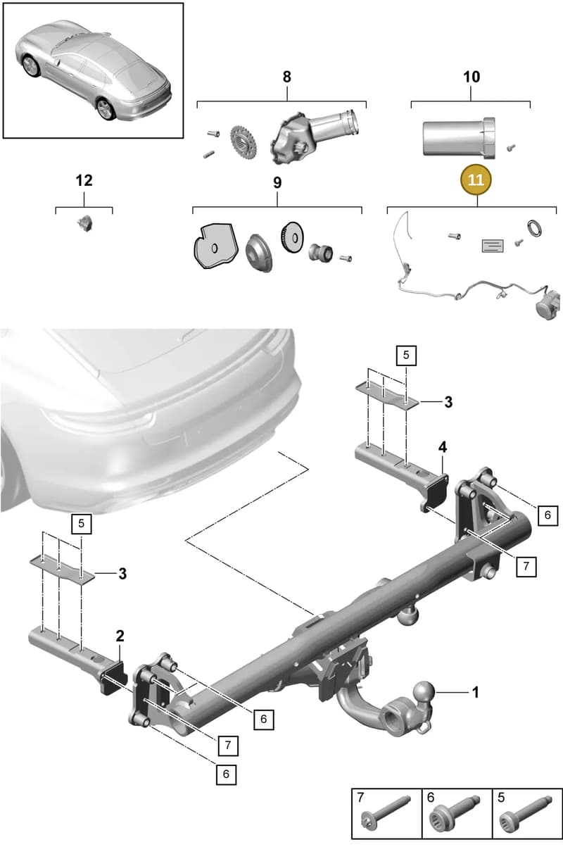 971898220 — Porsche Panamera (2016-2020) diagram p49002000, position 11