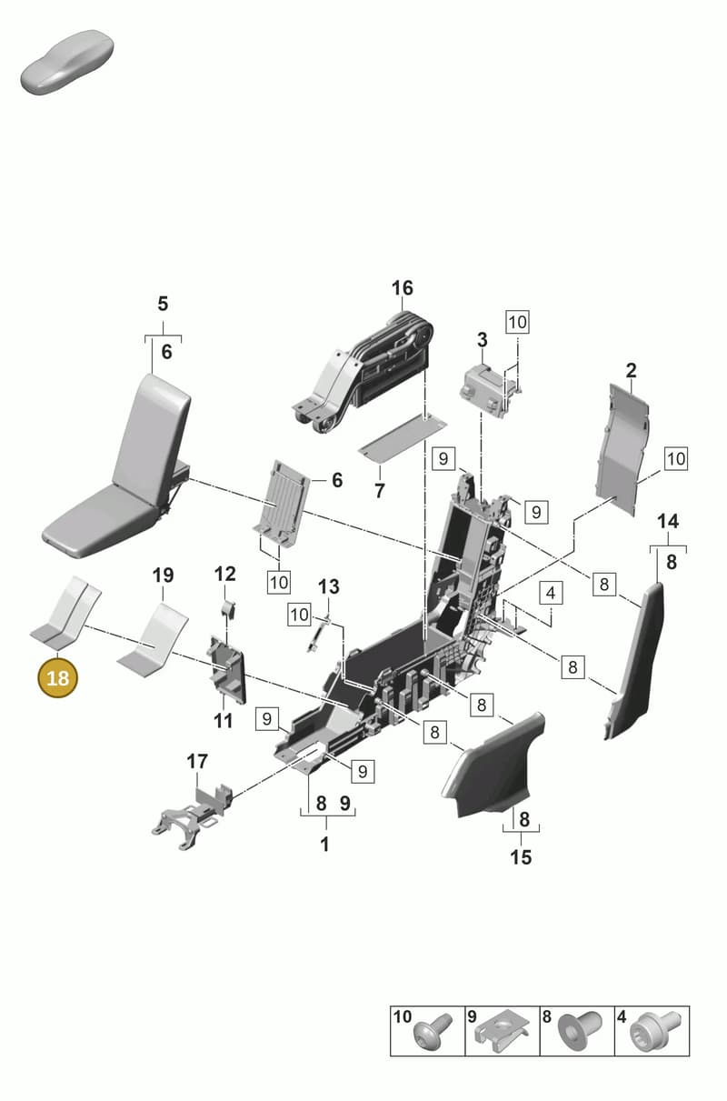 971898530MM9A — Porsche Panamera (2020-2023) diagram p58809350, position 18
