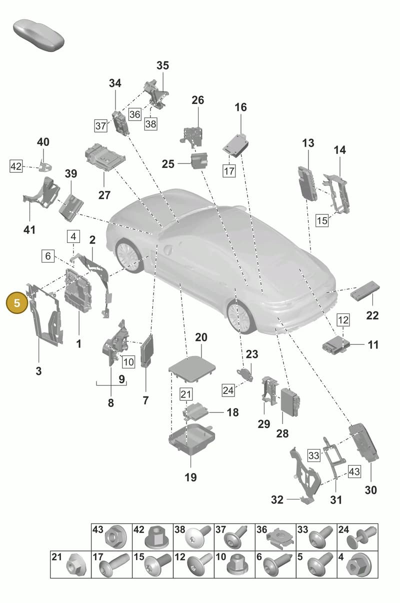 971905865C — Porsche Panamera (2020-2023) diagram p58901003, position 5