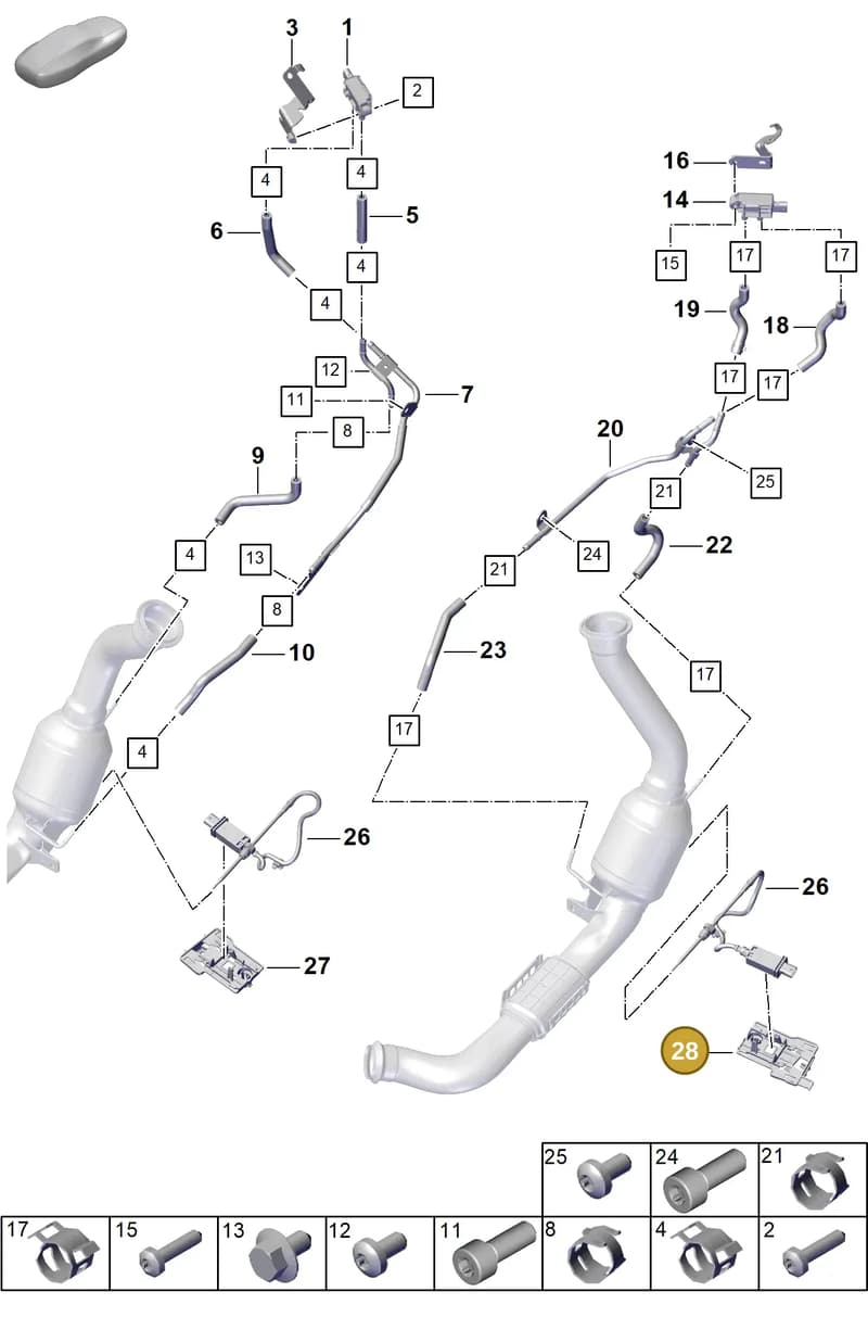 971906131A — Porsche Panamera (2023-2025) diagram p62202300, position 28