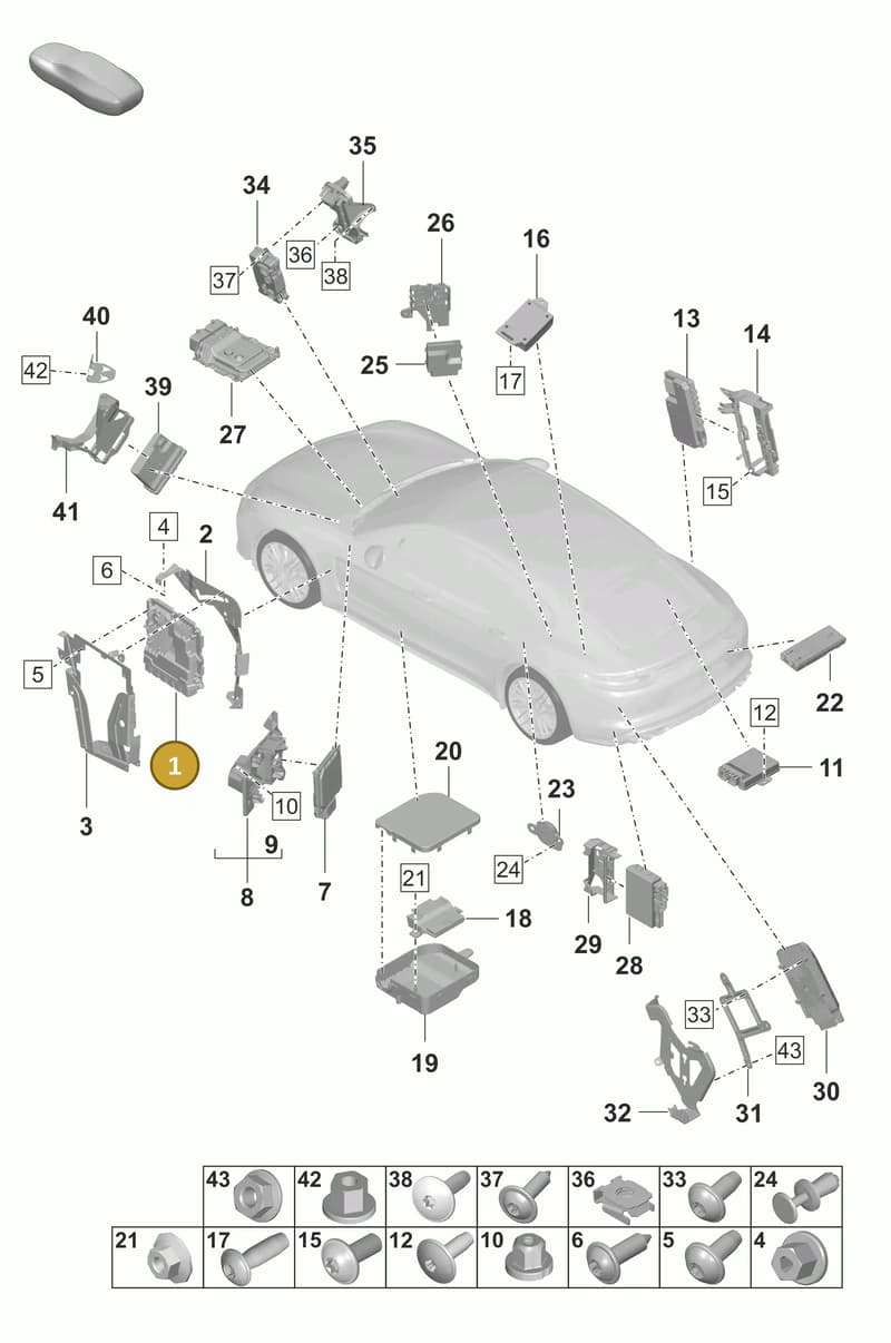 971907063M — Porsche Panamera (2020-2023) diagram p58901003, position 1