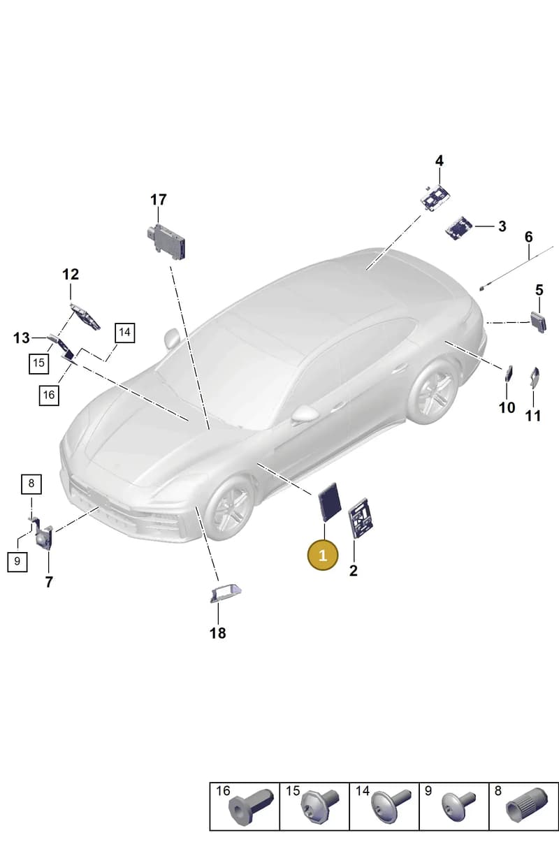 971907063S — Porsche Panamera (2023-2025) diagram p62901300, position 1