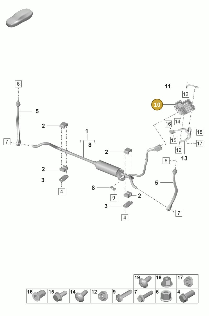 971907156R — Porsche Panamera (2020-2023) diagram p58402100, position 10