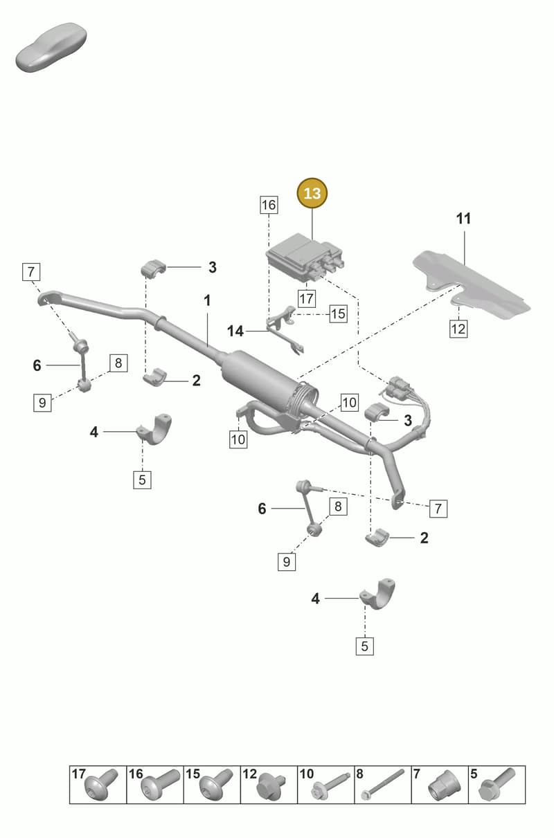 971907156R — Porsche Panamera (2020-2023) diagram p58502100, position 13