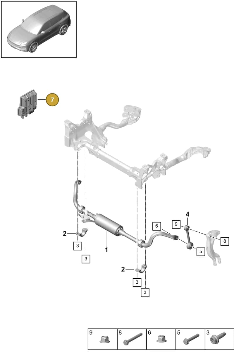 971907156S — Porsche Cayenne (2017-2023) diagram p51402040, position 7