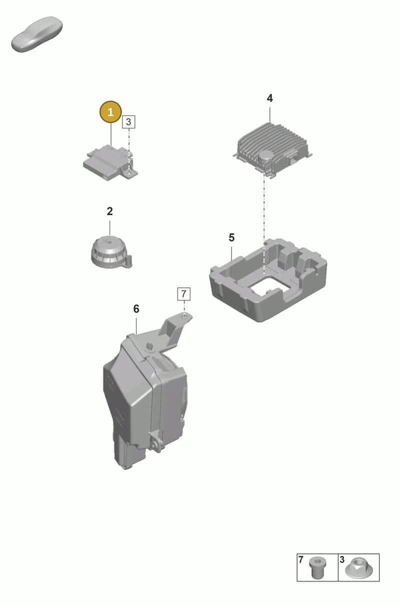 971907159AR — Porsche Panamera (2020-2023) diagram p58911030, position 1