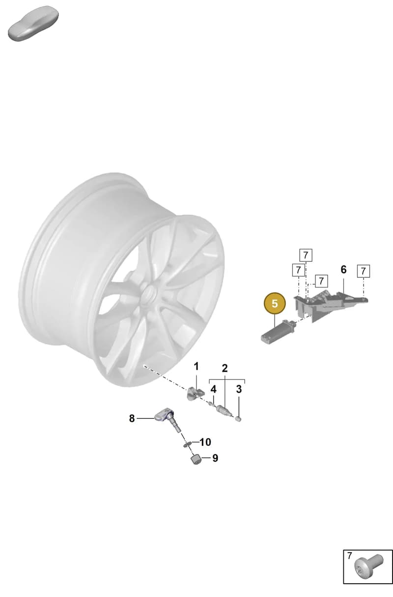 971907273M — Porsche Panamera (2020-2023) diagram p58601050, position 5