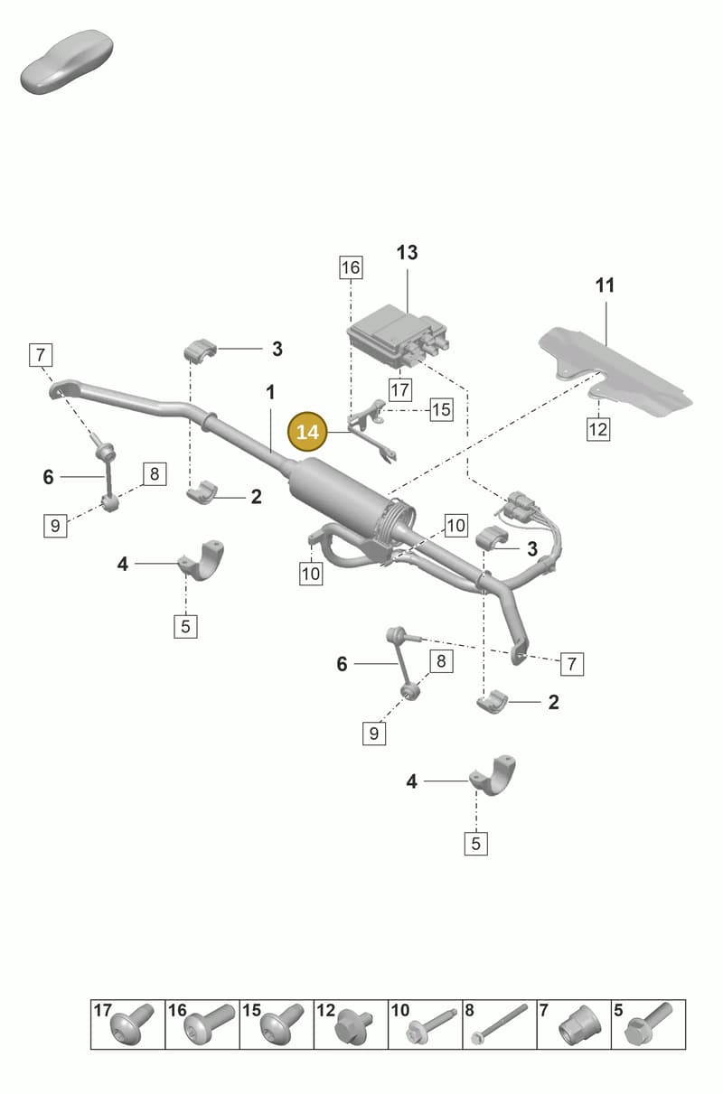 971907324B — Porsche Panamera (2020-2023) diagram p58502100, position 14