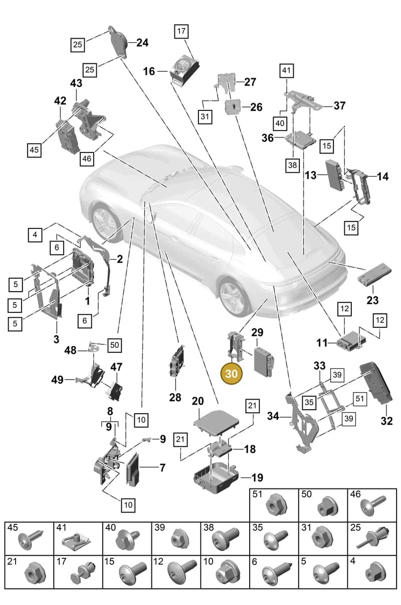971907371 — Porsche Panamera (2016-2020) diagram p49901003, position 30