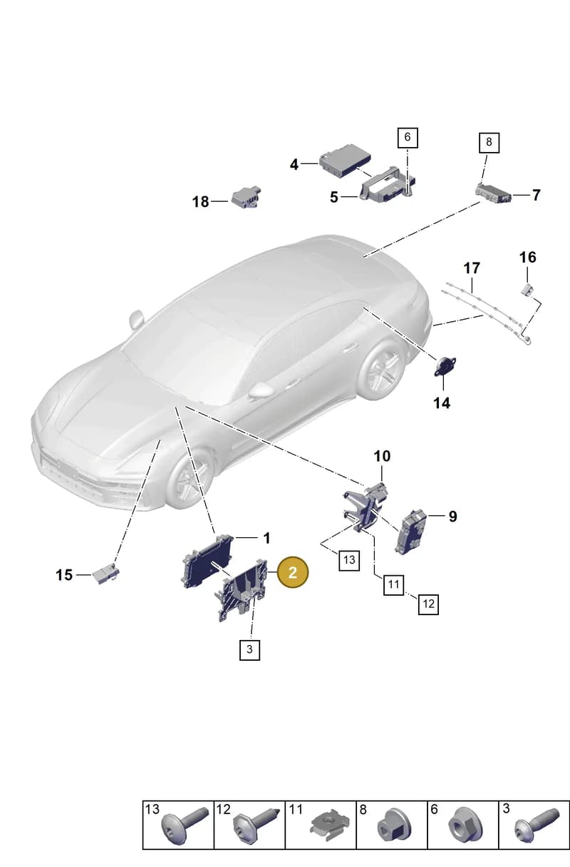971907390 — Porsche Panamera (2023-2025) diagram p62901100, position 2