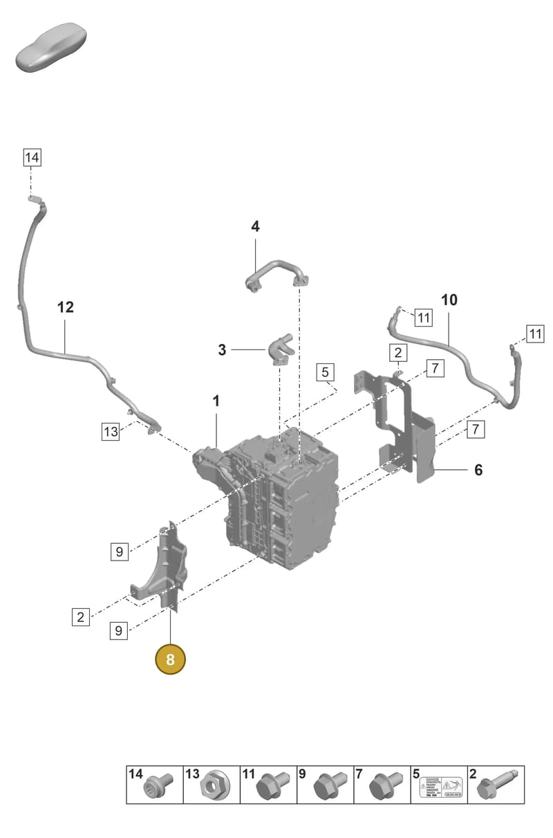 971907455A — Porsche Panamera (2020-2023) diagram p58901020, position 8