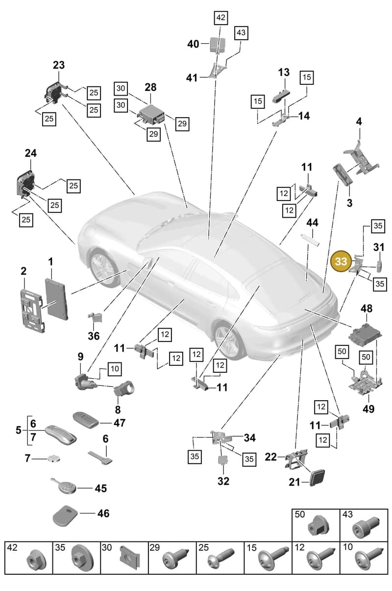 971907510C — Porsche Panamera (2016-2020) diagram p49901004, position 33