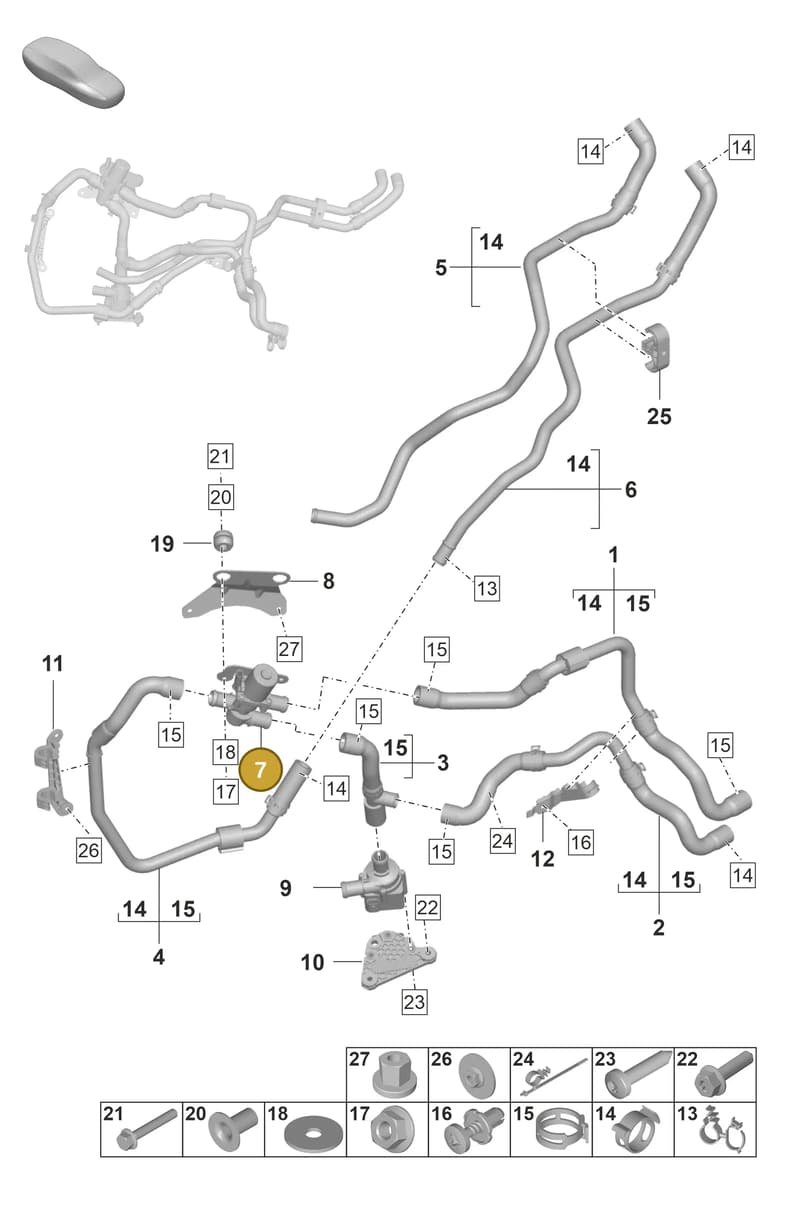 971907624A — Porsche Panamera (2023-2025) diagram p58813200, position 7