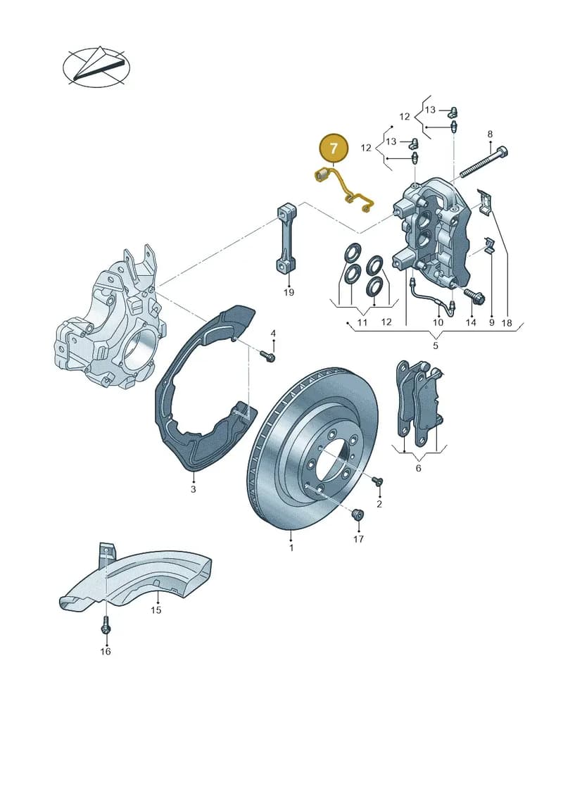 971907637A — Audi RS e-tron GT (2020-2025) diagram 4j1615060, position 7