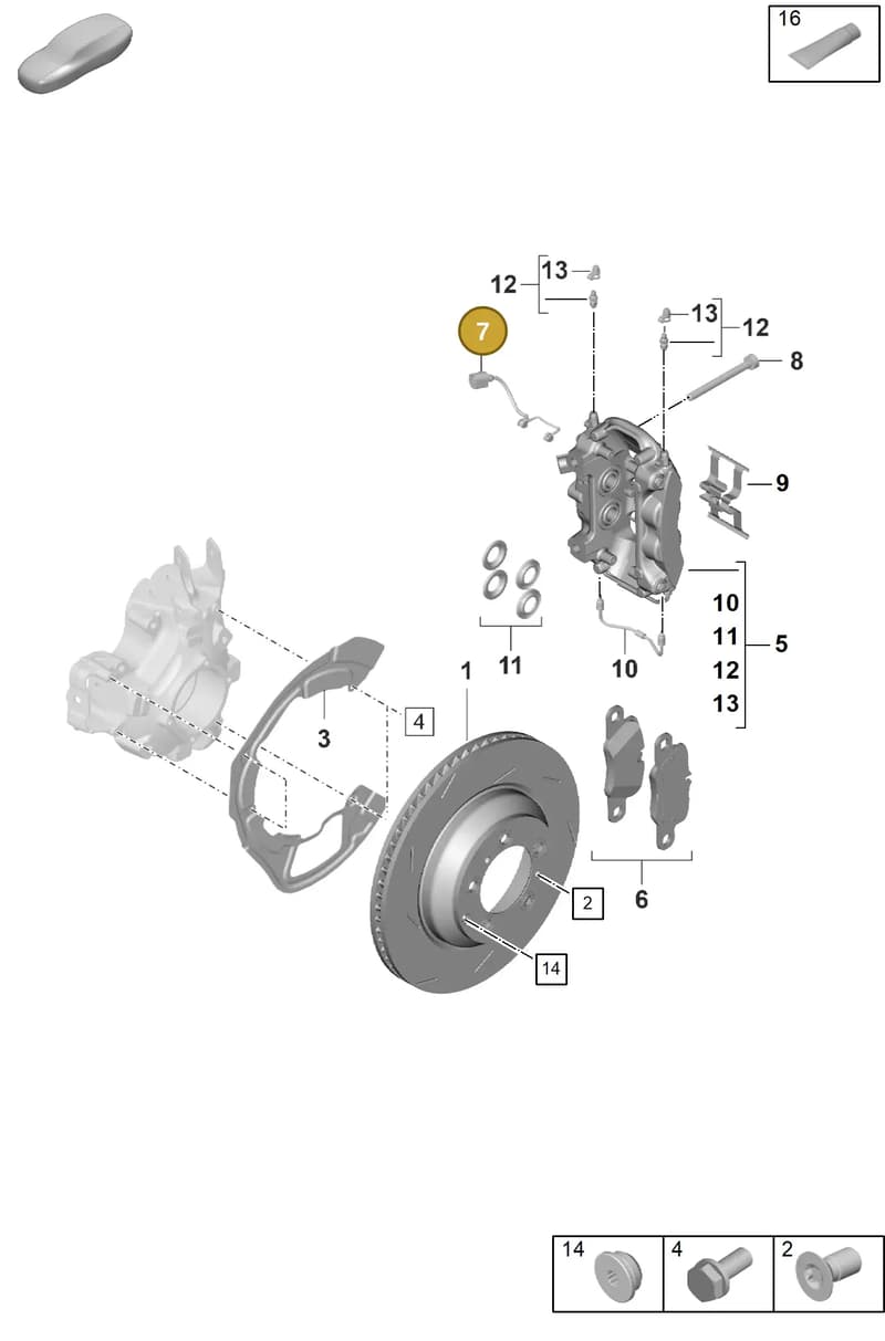 971907637A — Porsche Panamera (2023-2025) diagram p62603100, position 7