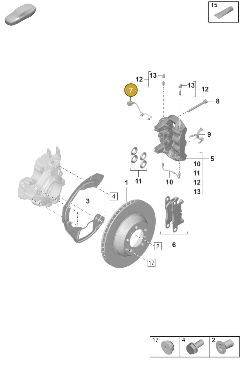 971907637A — Porsche Panamera (2023-2025) diagram p58603000, position 7