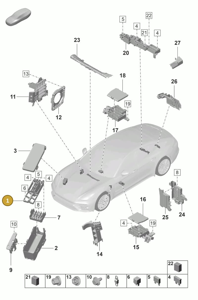 971911021BX — Porsche Panamera (2020-2023) diagram p58902000, position 1