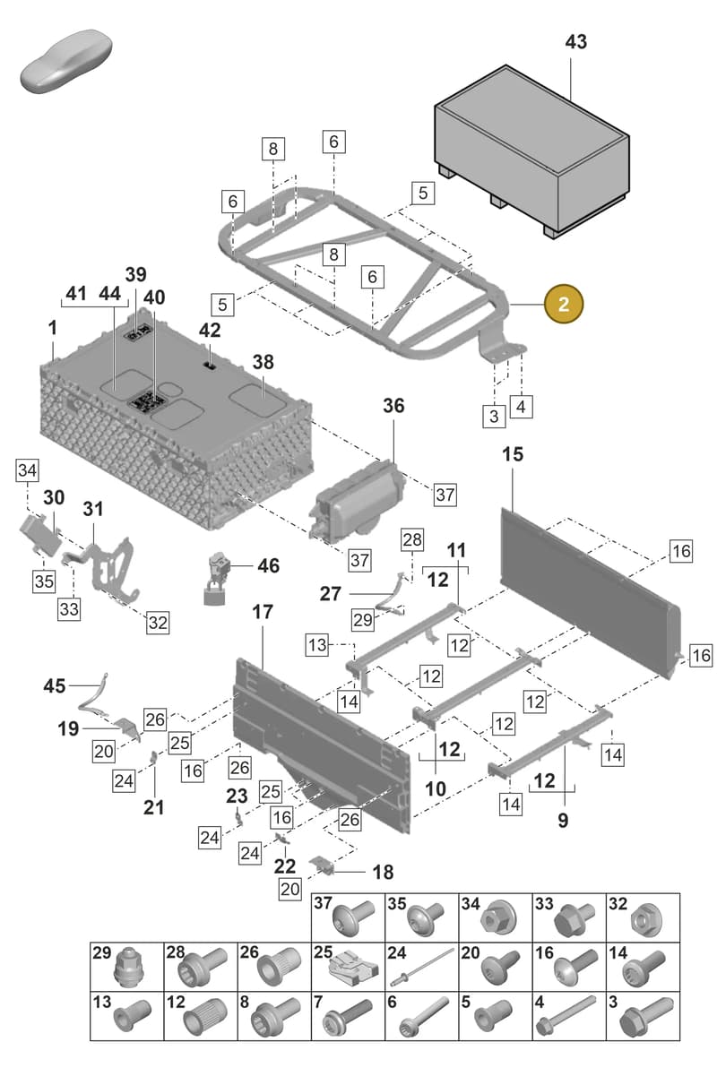 971915309Y — Porsche Panamera (2020-2023) diagram p58901040, position 2