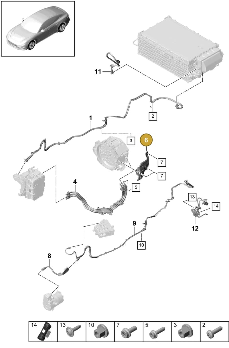 971915345 — Porsche Panamera (2016-2020) diagram p49901030, position 6