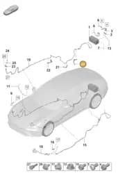 971915430C1E0 Porsche Battery Cover (Black 1E0)