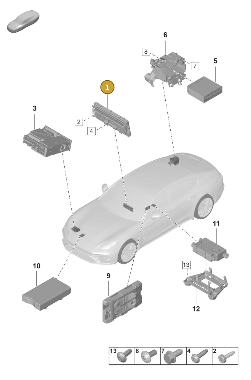 971919597AEOV3 — Porsche Panamera (2020-2023) diagram p58911000, position 1