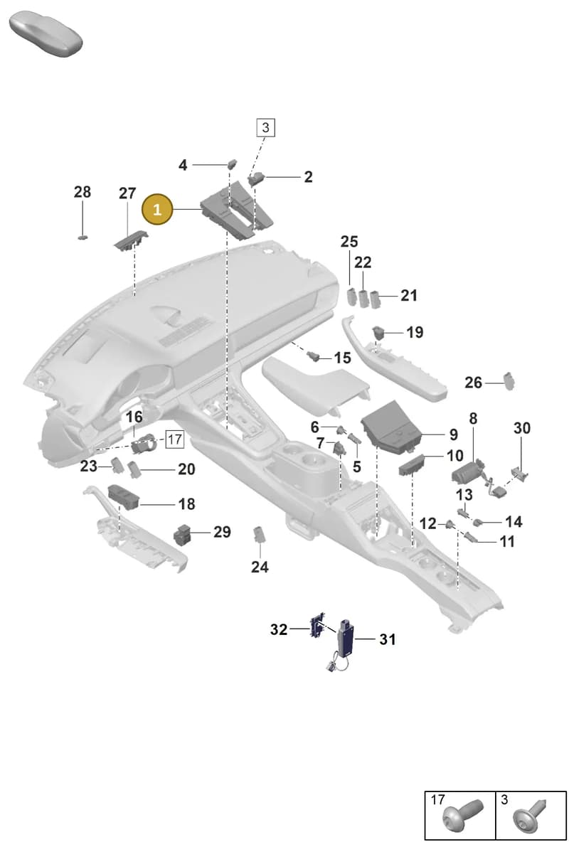 971919611AD6N3 — Porsche Panamera (2020-2023) diagram p58903010, position 1
